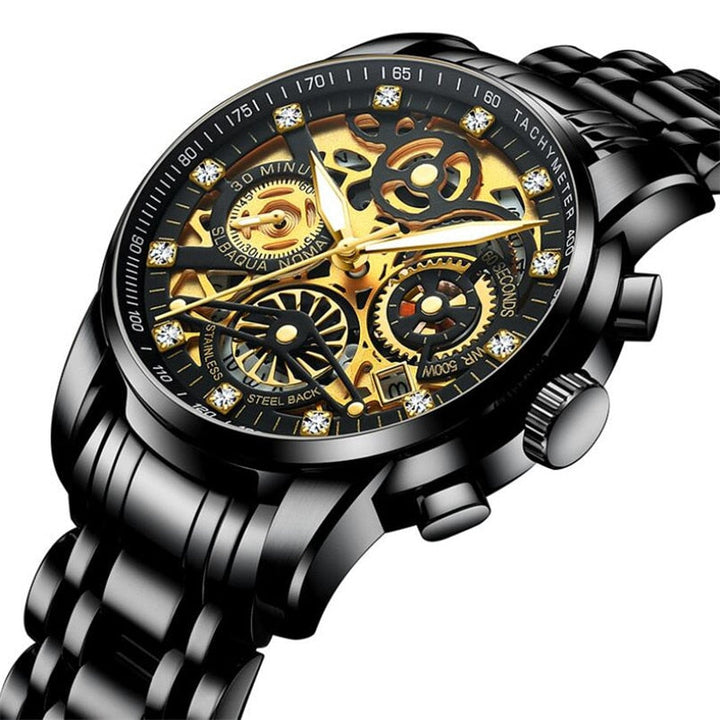 Skeleton Men's Watch - Eclipse-Black-The Livary