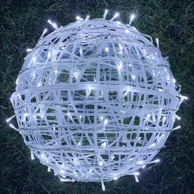 Atmospheric LED Light Ball for Indoor & Outdoor – Orbola-White-The Livary