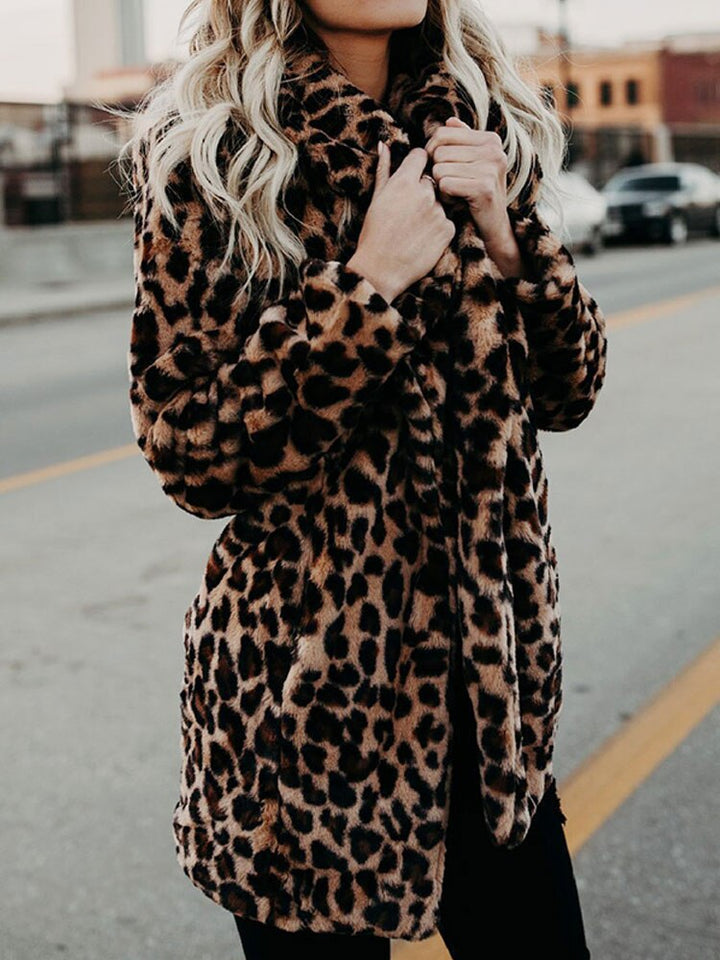 Leopard Print Women's Winter Coat - Sofia-Panther-S-The Livary