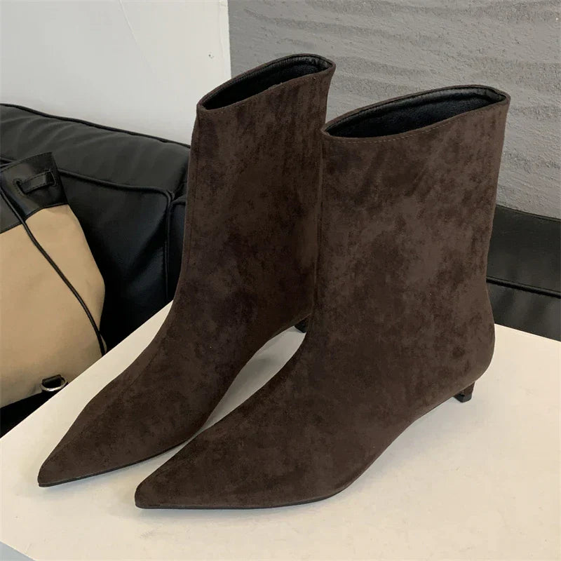 Luxury Suede Winter Boots - Sorena-Brown-2.5-The Livary