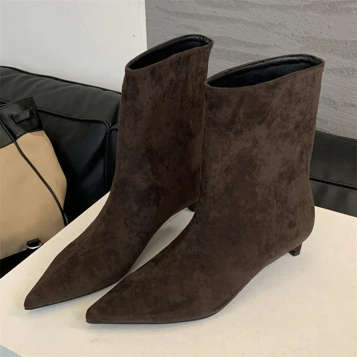 Luxury Suede Winter Boots - Sorena-Brown-2.5-The Livary