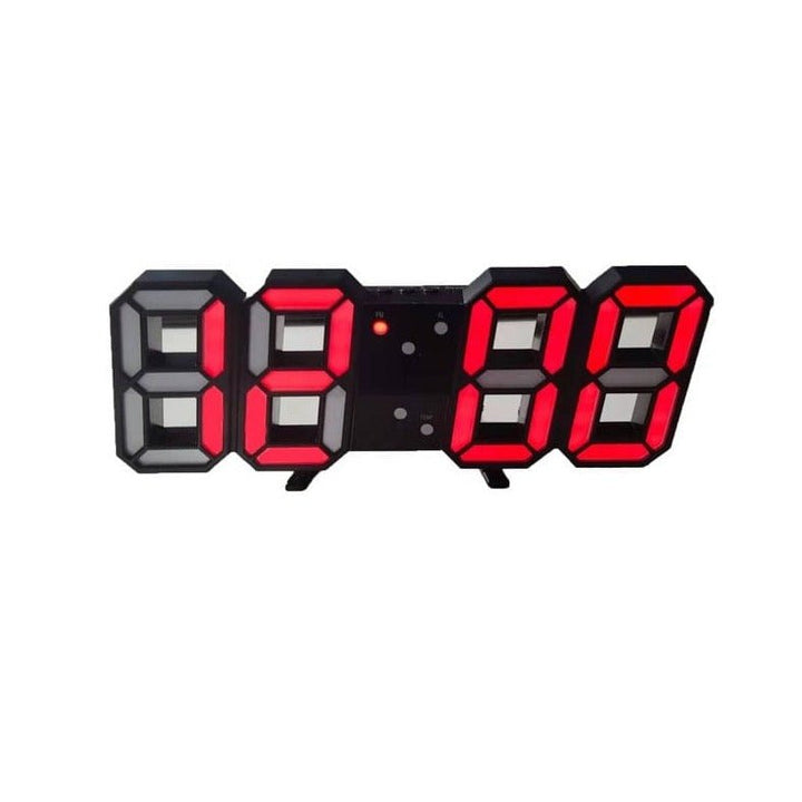 3D LED Wall Clock with Dimmable Lighting – Timora-White-The Livary
