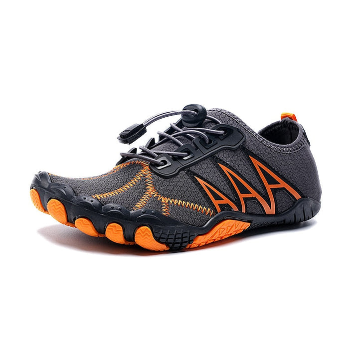 Unisex Barefoot Water Shoes - Naiya-Gray Orange-5-The Livary