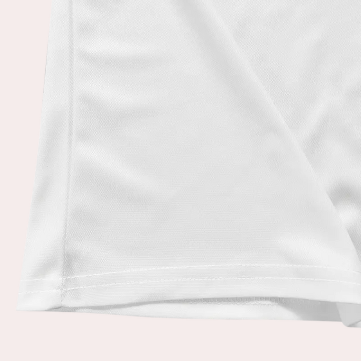 Printed White Polo for Men - Lucas-S-The Livary