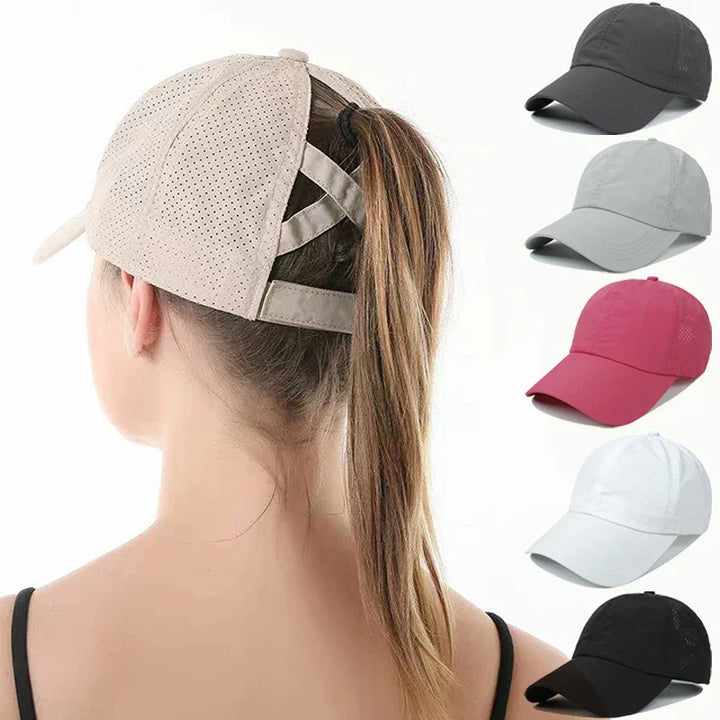 Breathable unisex sports baseball cap made of mesh with adjustable fit – AeroCap-Grey-The Livary