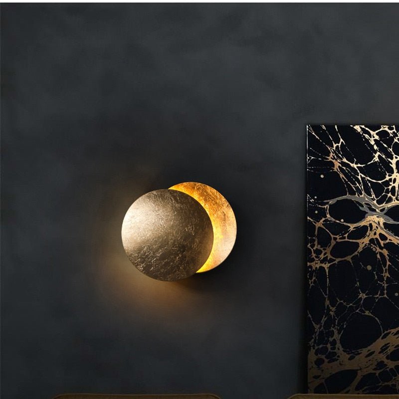 Solar Eclipse Wall Lamp - Solaris-Gold-7.87 inches-The Livary