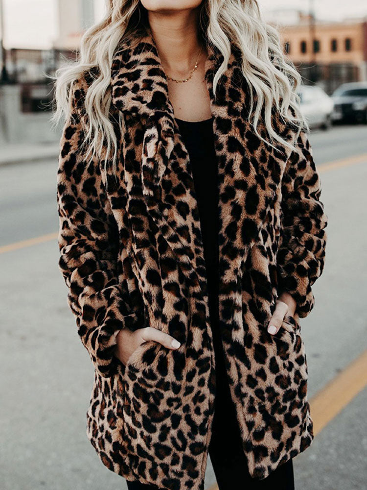 Leopard Print Women's Winter Coat - Sofia-Panther-S-The Livary
