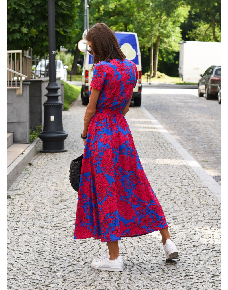Comfortable Summer Dress - Lina-Pink-S-The Livary