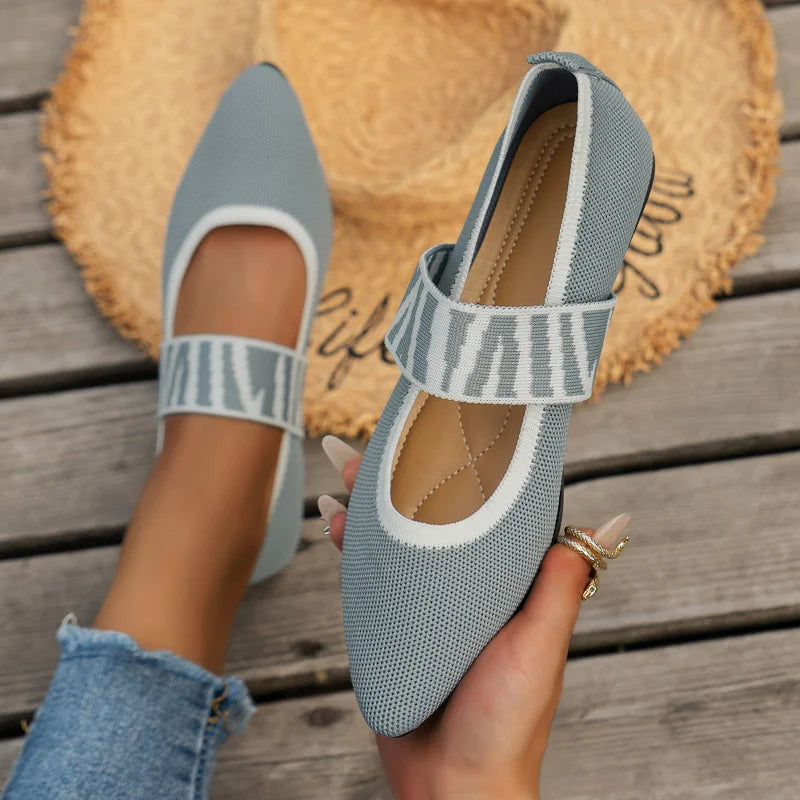 Stylish women's summer shoes with a pointed toe - Lina-3.5-Grey-The Livary