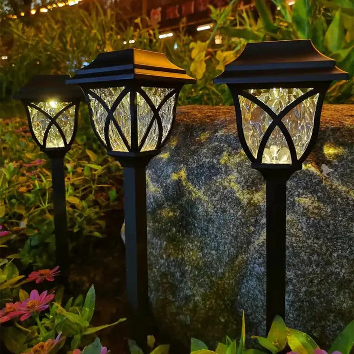 Solar Garden Lighting with Natural Enchantment - LunaGlow-White-B 300MAH-The Livary