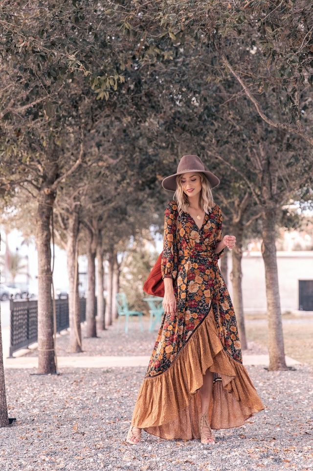 Flower Print Midi Dress - Lily-S-The Livary