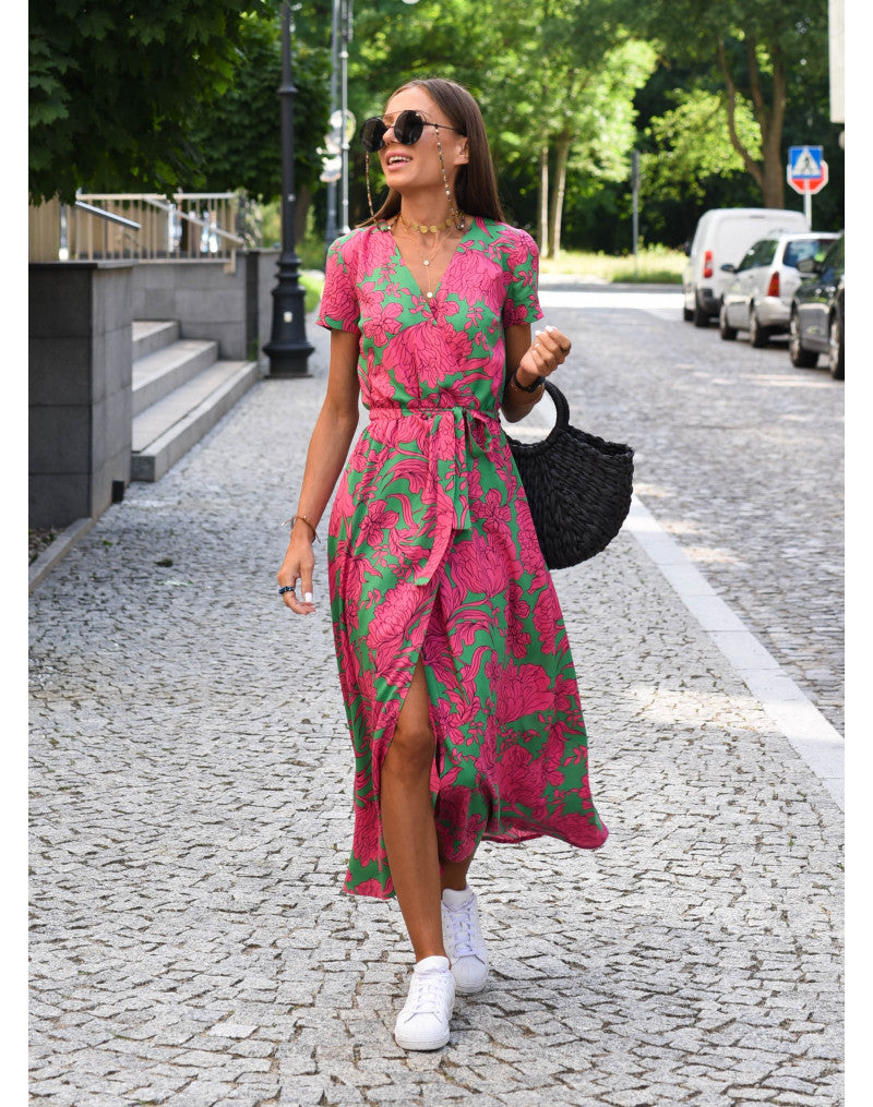 Comfortable Summer Dress - Lina-Pink-S-The Livary