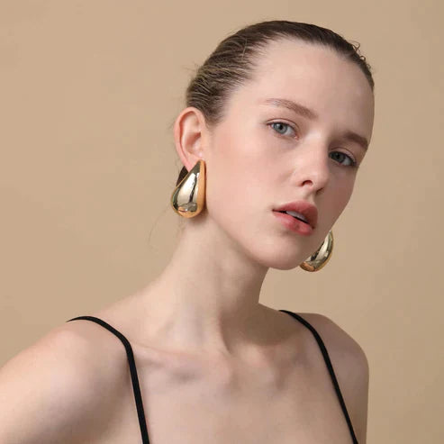 Vintage Teardrop Earrings - Aurielle-Gold-The Livary