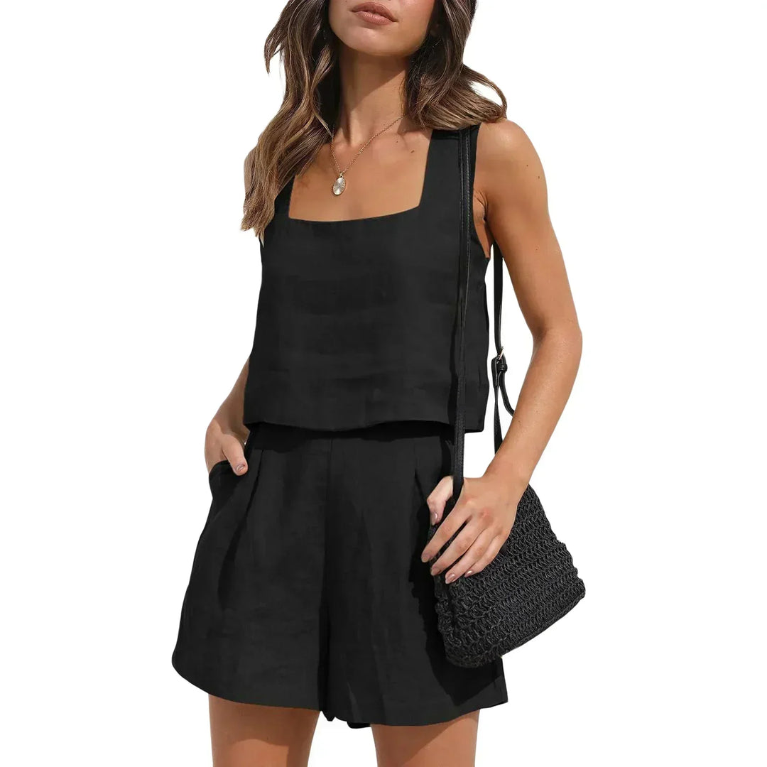 Two-piece summer outfit with style – Emilia-Black-S-The Livary