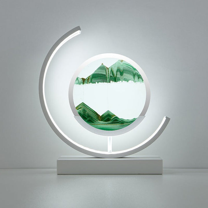 3D Sand Shell Table Lamp - Abyss-Green-White-The Livary