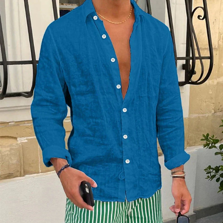Breathable & Relaxed Fit Summer Shirt for Men – Taro-Blue-S-The Livary