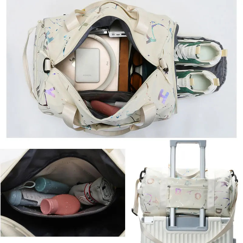 Stylish and Functional Sports Bag - ZenCarry-Beige-The Livary