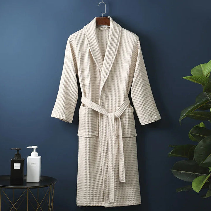 Soft Cotton Bathrobe for Comfort & Relaxation - Robin-Beige-M-The Livary