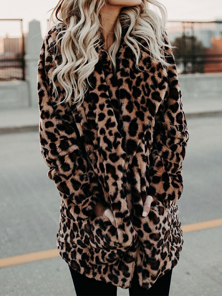 Leopard Print Women's Winter Coat - Sofia-Panther-S-The Livary