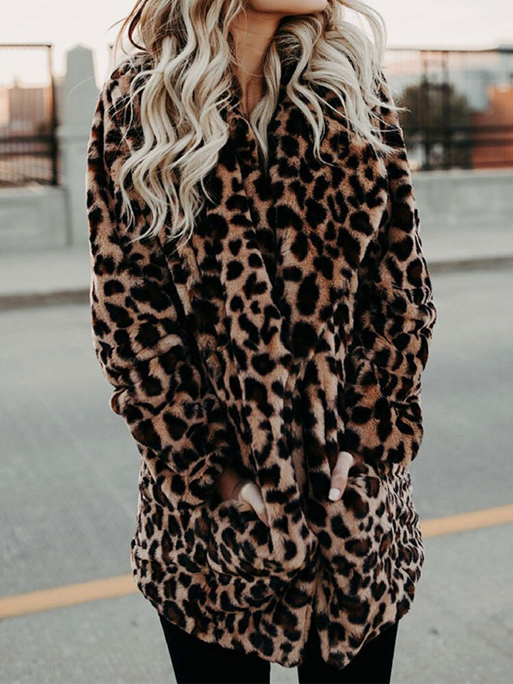 Leopard Print Women's Winter Coat - Sofia-Panther-S-The Livary