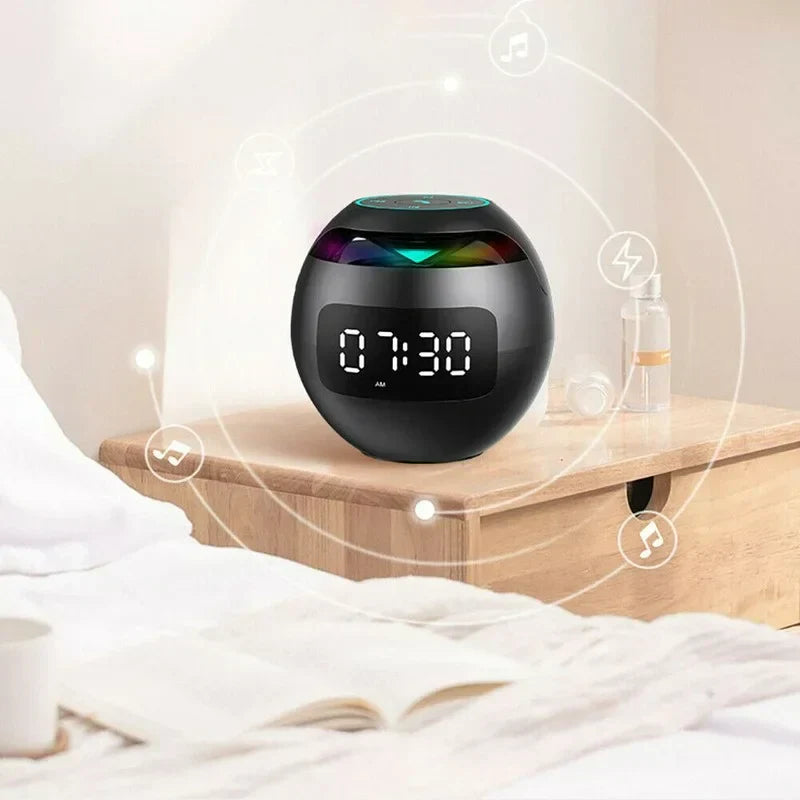 Multifunctional Alarm Clock – GlowBeep Speaker Clock-Pink-The Livary