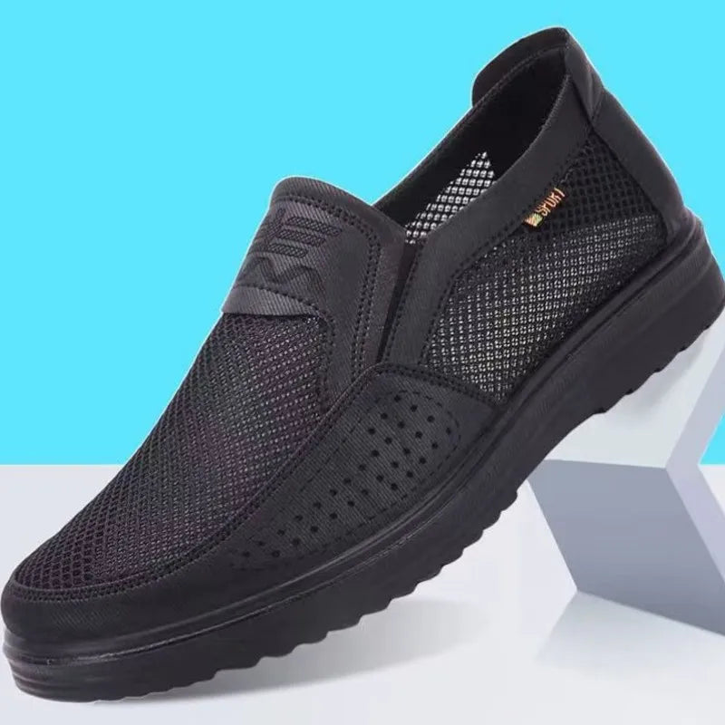Breathable Men's Summer Shoes with Lightweight Comfort and Style – Jaron-Black-5-The Livary