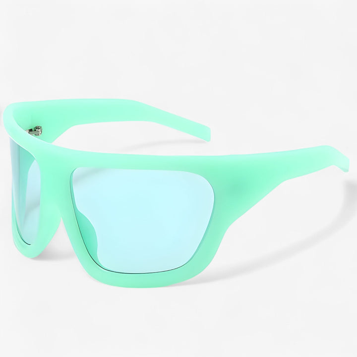 Oversized Steampunk Sports Sunglasses with Wraparound Design – Ignix-Green-The Livary