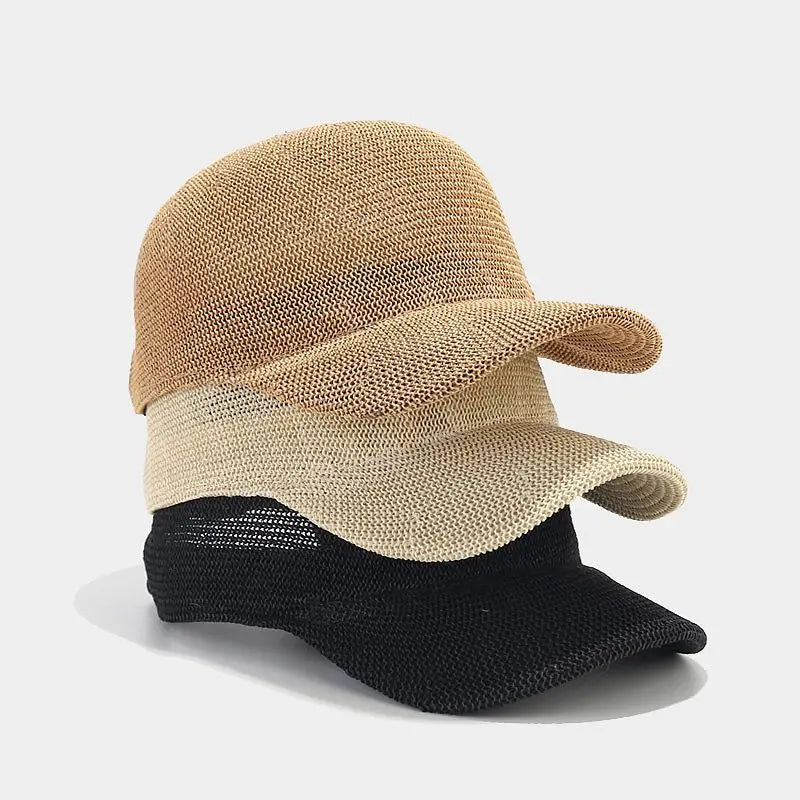 Trendy braided sun hat with wide brim - SunWeave Style-Beige-The Livary