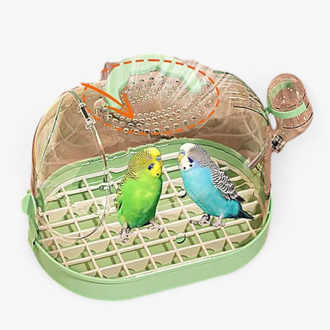 Portable Breathable Travel Cage for Small Pets – Elvi-Green-The Livary