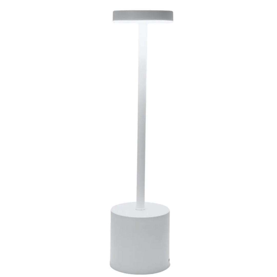 Wireless Metal LED Table Lamp - LumiMetal-White-The Livary