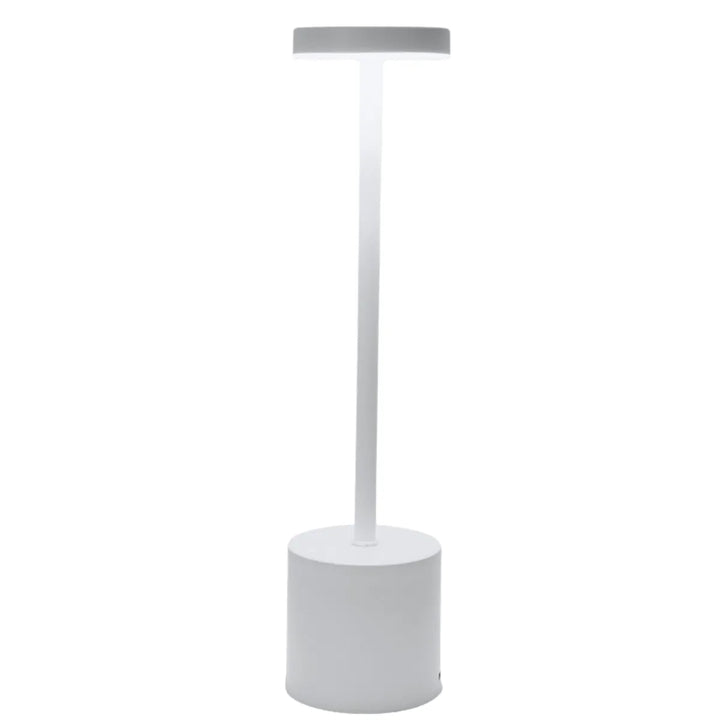 Wireless Metal LED Table Lamp - LumiMetal-White-The Livary