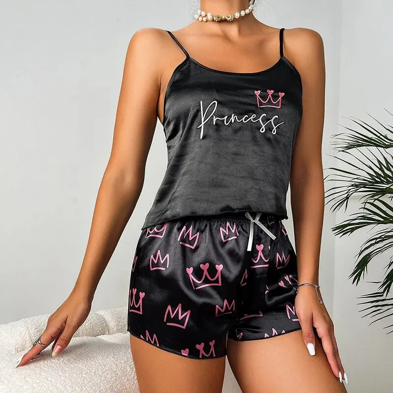 Stylish Satin Pyjama Set for Women – Alina-S-The Livary