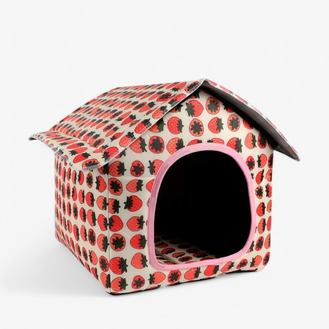 Waterproof Pet House for Outdoors – Nessa-Strawberry-The Livary