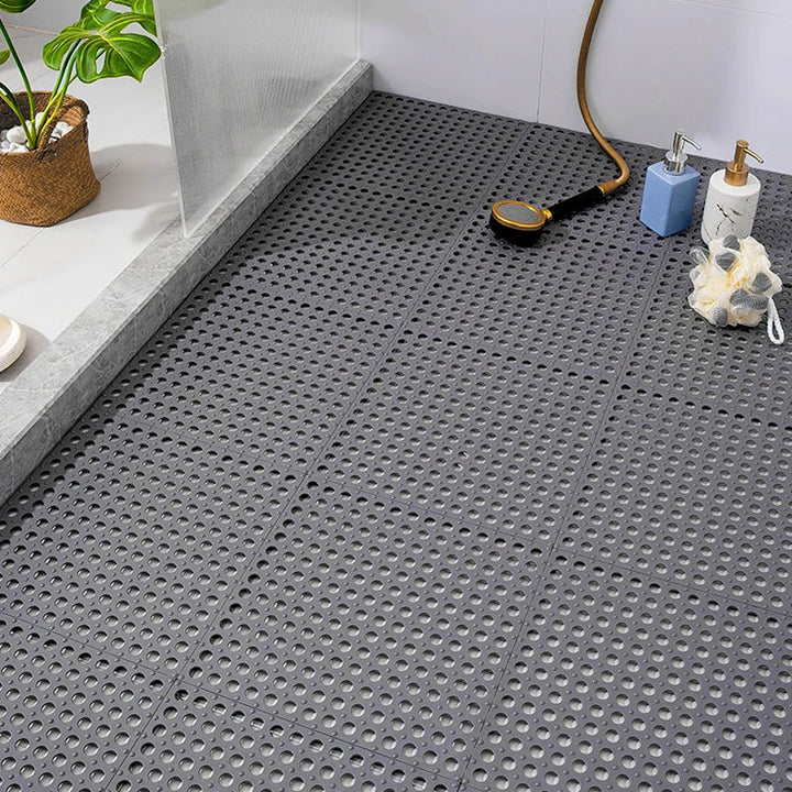 Anti-slip Shower Mat - GripDrop-Grey-4 pieces-The Livary