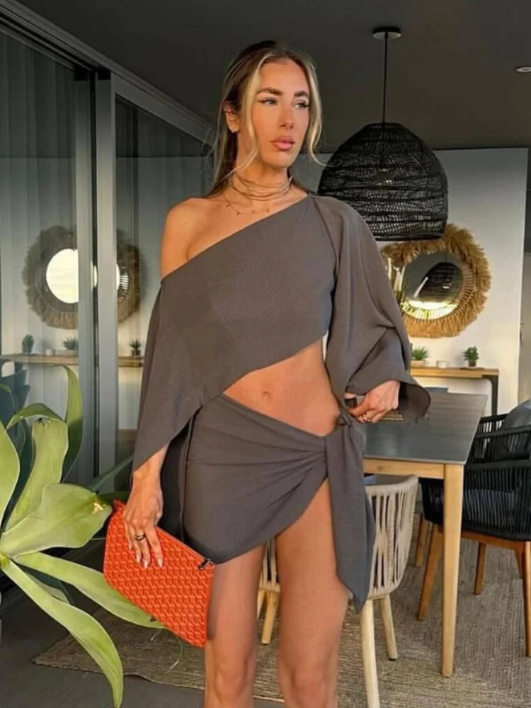 Ladies' Summer Outfit – Elara-Gray-S-The Livary