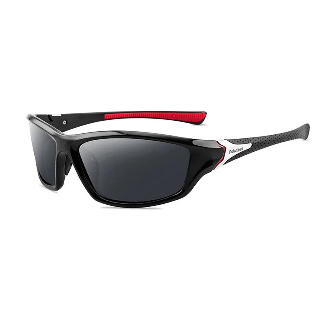 Modern & Polarised Unisex Sunglasses with UV400 Protection – Alex-Black-Red-The Livary