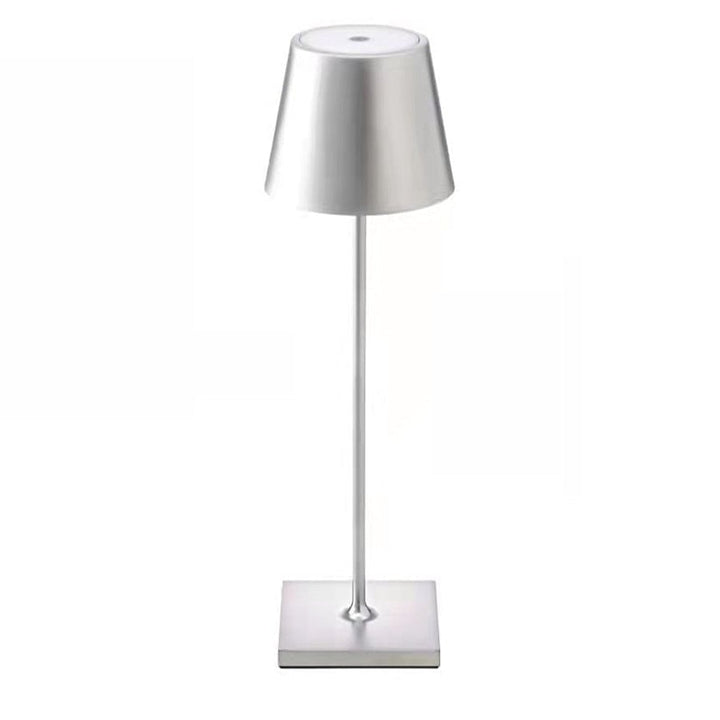 Wireless Rechargeable Table Lamp - Lumière Monsieur-Silver-The Livary