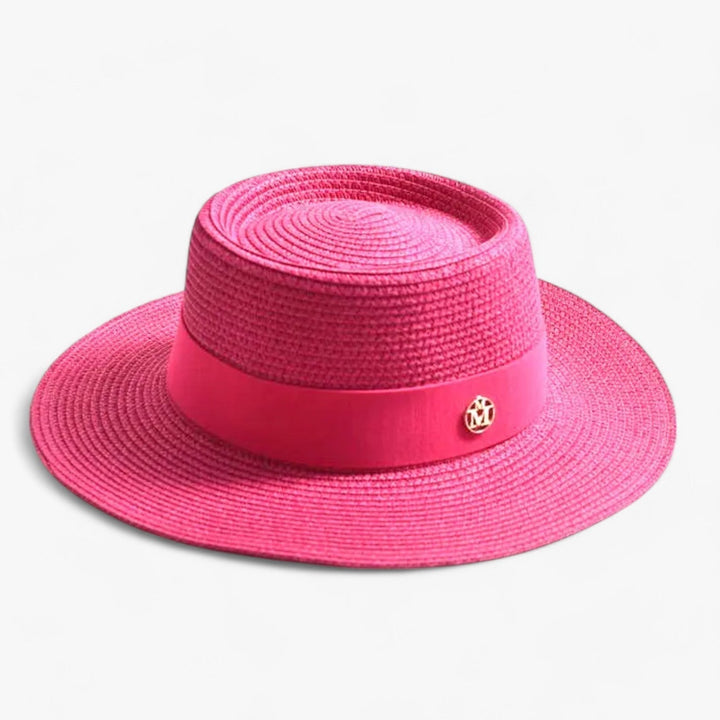 Elegant women's straw hat – Soleil-Pink-The Livary