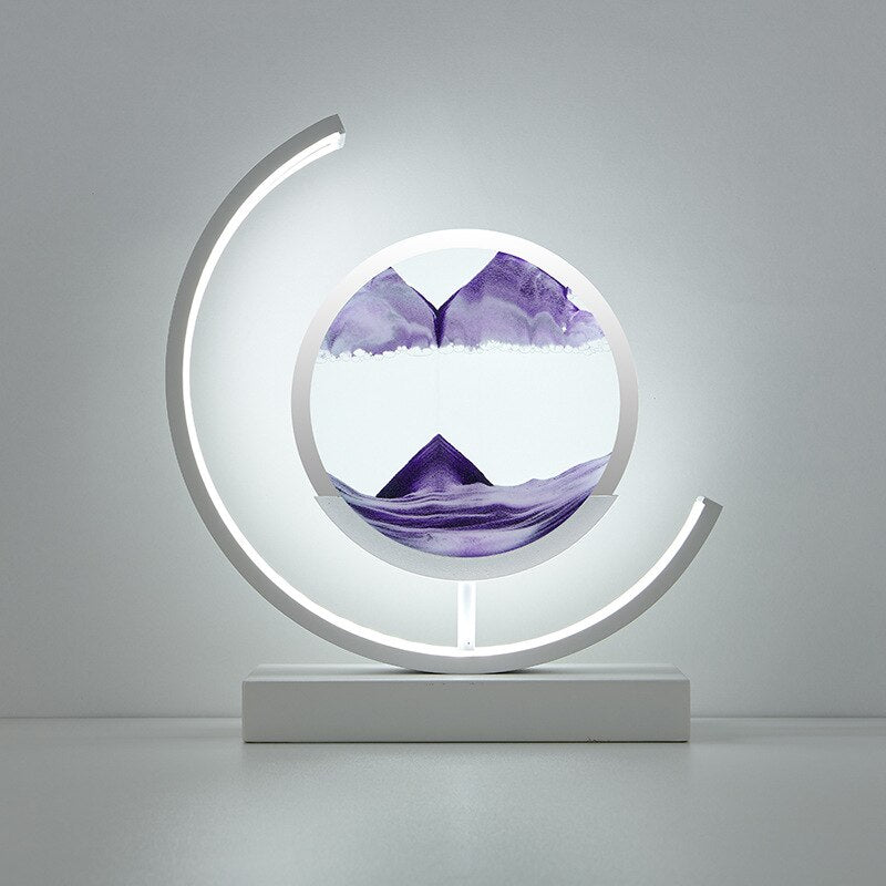 3D Sand Shell Table Lamp - Abyss-Violet-White-The Livary