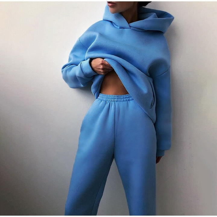 Ladies Oversized Lounge Jogging Set – Liv-Blue-The Livary
