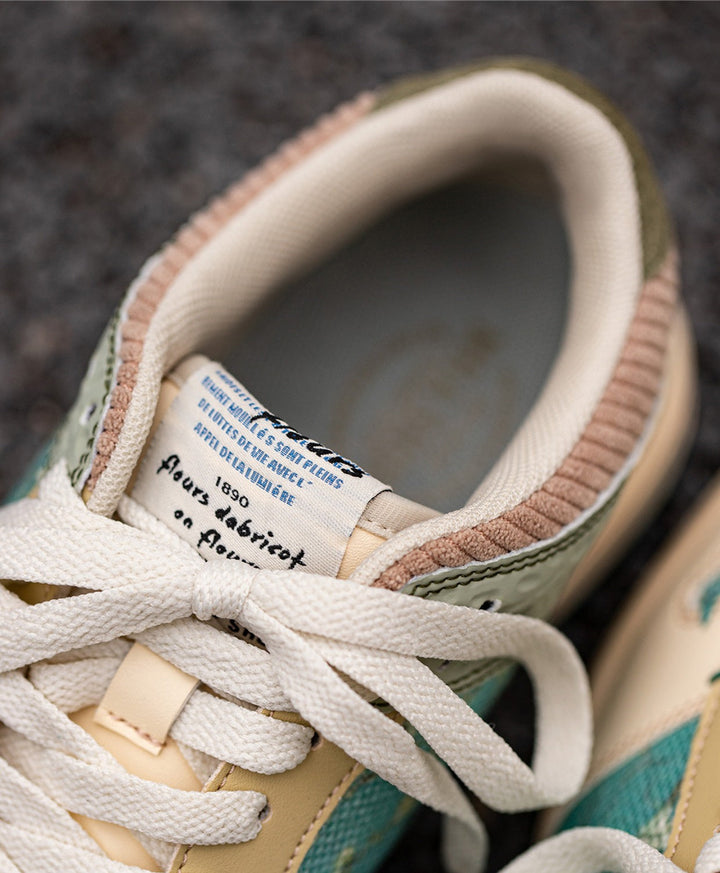 Stylish ladies' and men's art sneakers with almond blossom print – Arta-3-The Livary