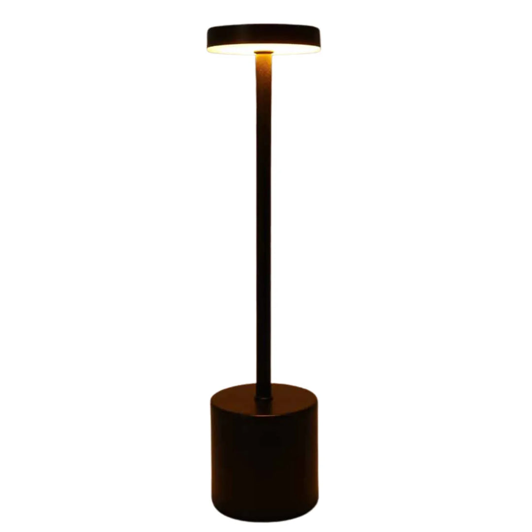 Wireless Metal LED Table Lamp - LumiMetal-Black-The Livary