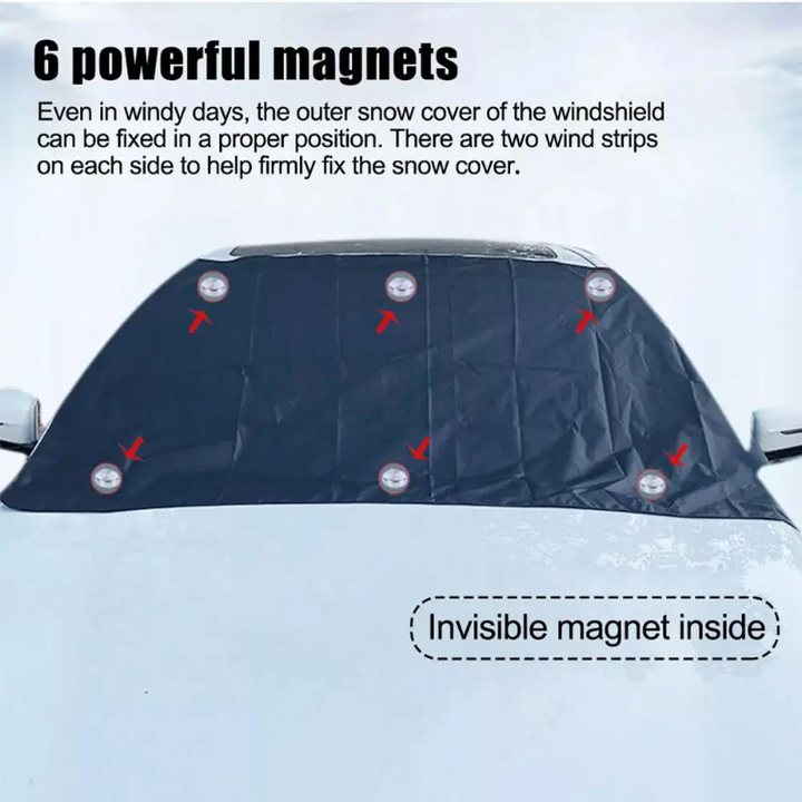 Magnetic All-Weather Windscreen Cover – FrostGuardia-Magnet + Ear Cups + Reflective Strips-The Livary