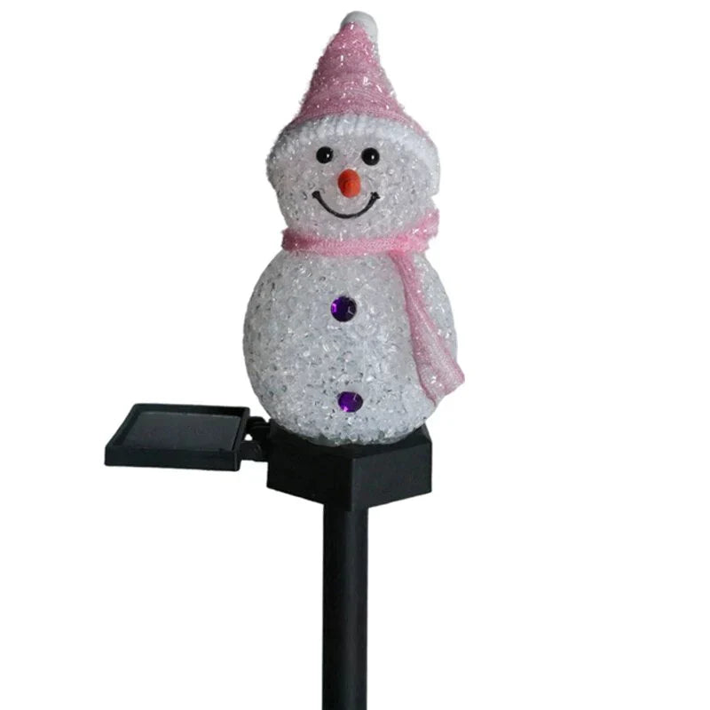 Solar Energy Snowman Lamp - SolarSnow-Pink (Buy 1 Get 1 Free)-The Livary