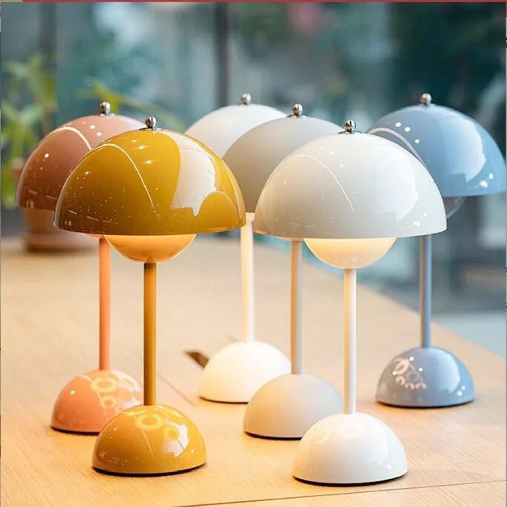 Trendy Mushroom-shaped Design Lamp - MushLuxe-White-Small (9.06 inches)-The Livary