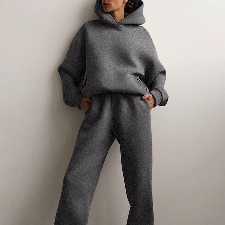 Ladies Oversized Lounge Jogging Set – Liv-Grey-The Livary
