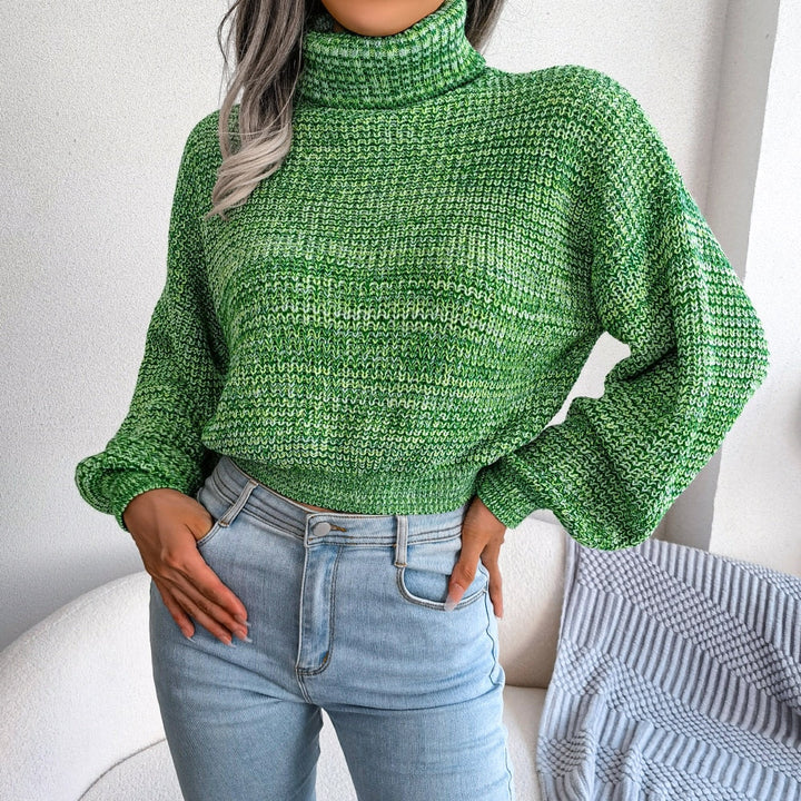 Comfy Knitted Turtleneck - Emilia-Green-S-The Livary