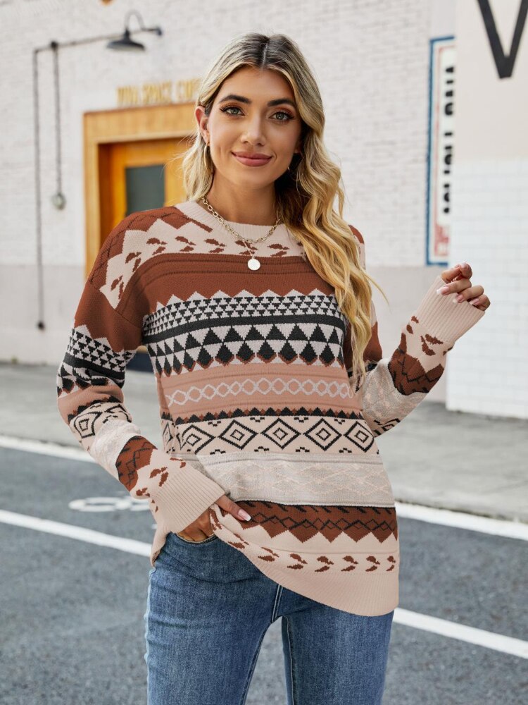 Vintage Ladies Sweater - Sophie-Brown-S-The Livary
