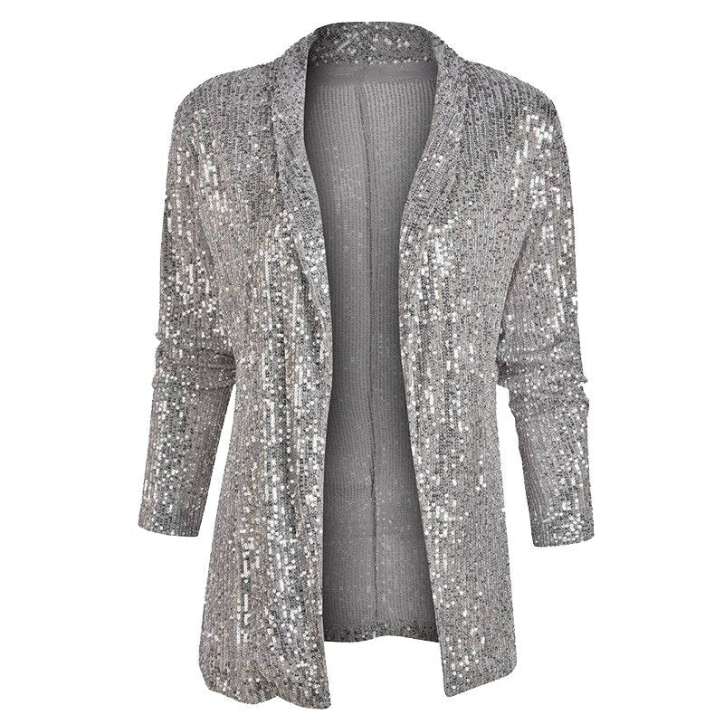 Glitter Sequins Vest - Sophia-Gray-S-The Livary