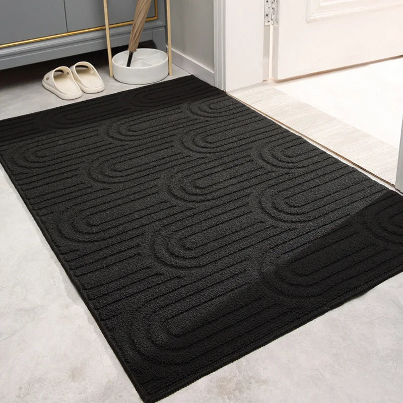 Shoe Scraper Doormat with Moroccan Design - Kasbana-Black 01-50cm x 80cm-The Livary